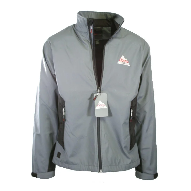 Coors Light Men's Jacket Grey Black Two Tone Pulse Softshell (S01) - Size Medium