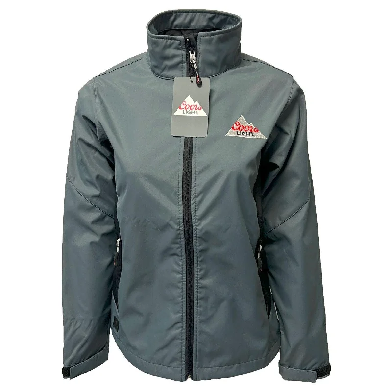 Coors Light Women's Jacket Grey Black Two Tone Pulse Softshell (S03)