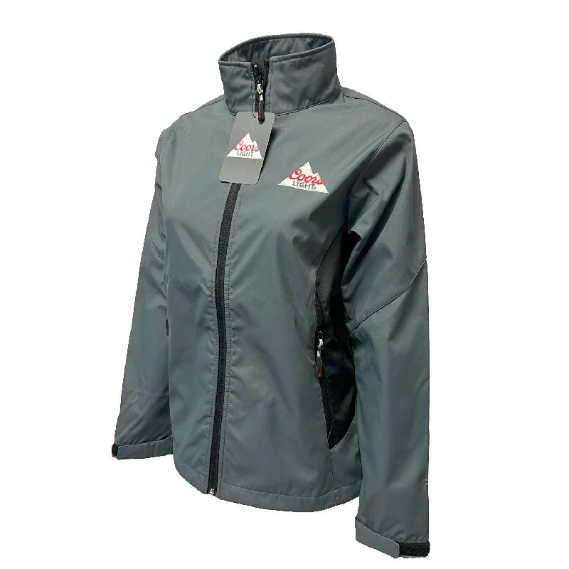 Coors Light Women's Jacket Grey Black Two Tone Pulse Softshell (S03)