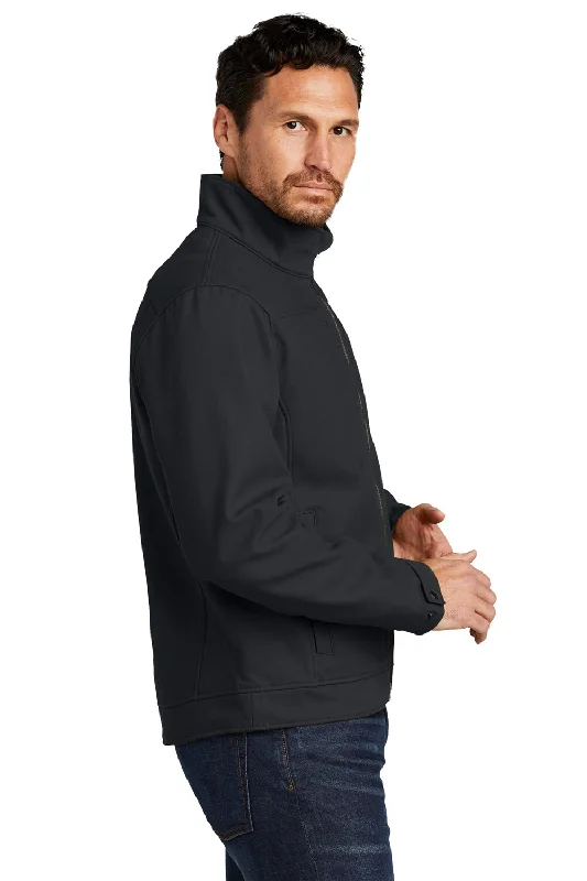 CornerStone Mens Duck Cloth Water Resistant Full Zip Jacket - Charcoal Grey