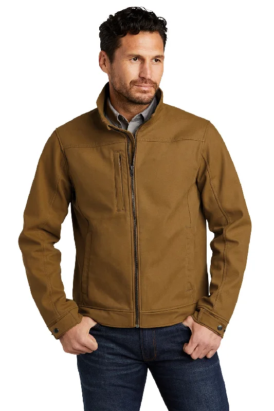 CornerStone Mens Duck Cloth Water Resistant Full Zip Jacket - Duck Brown