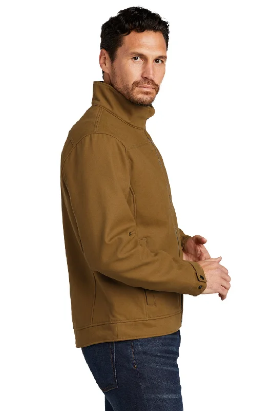 CornerStone Mens Duck Cloth Water Resistant Full Zip Jacket - Duck Brown