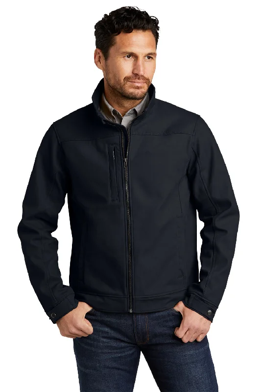 CornerStone Mens Duck Cloth Water Resistant Full Zip Jacket - Navy Blue