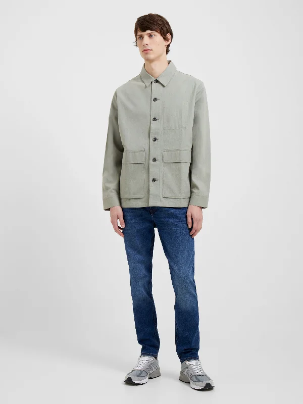 Cotton Herringbone Chore Overshirt