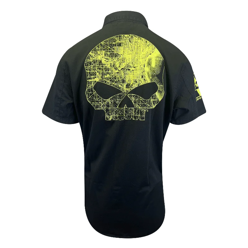 Branded  Men's Black Beauty Shirt Willie G Skull Short Sleeve (S64)