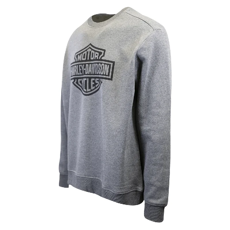 Branded  Men's Heather Grey Official Logo L/S Pullover Sweatshirt (S01)