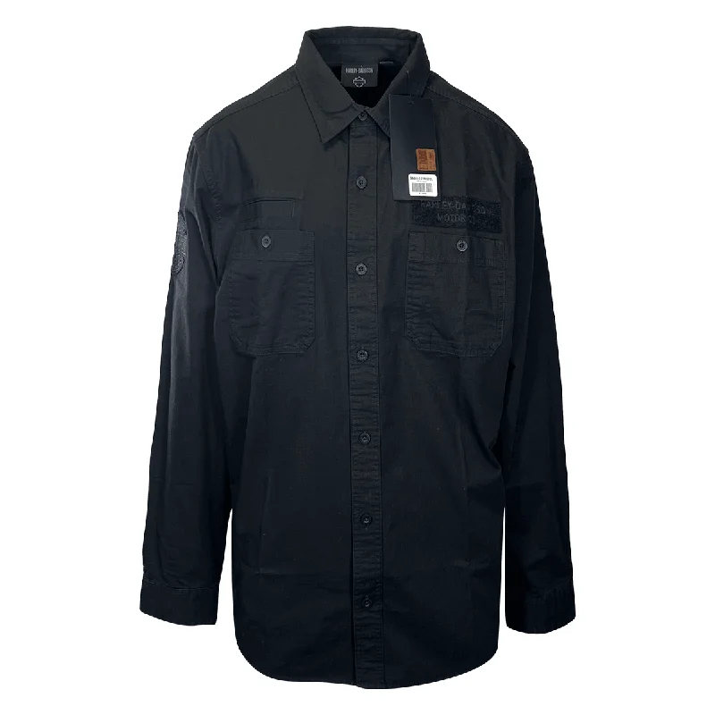 Branded  Men's Shirt Black Beauty Park Shirt L/S Woven (S64)