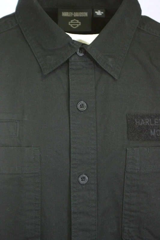 Branded  Men's Shirt Black Beauty Park Shirt L/S Woven (S64)