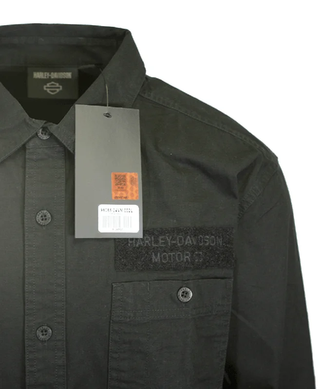 Branded  Men's Shirt Black Beauty Park Shirt L/S Woven (S64)