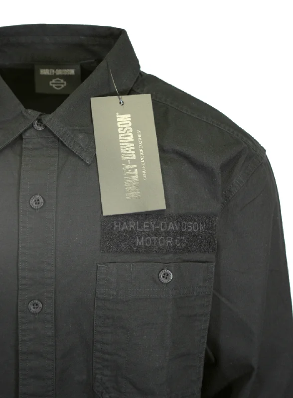 Branded  Men's Shirt Black Beauty Park Shirt L/S Woven (S64)