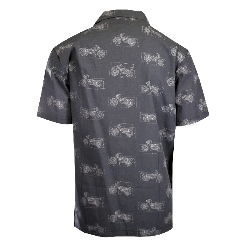 Branded  Men's Shirt Black Fueled Allover Custom Print S/S (S60)