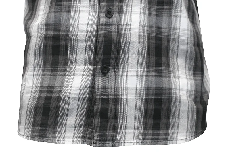 Branded  Men's Shirt Black Plaid Screamin' Eagle S/S Shirt (S57)