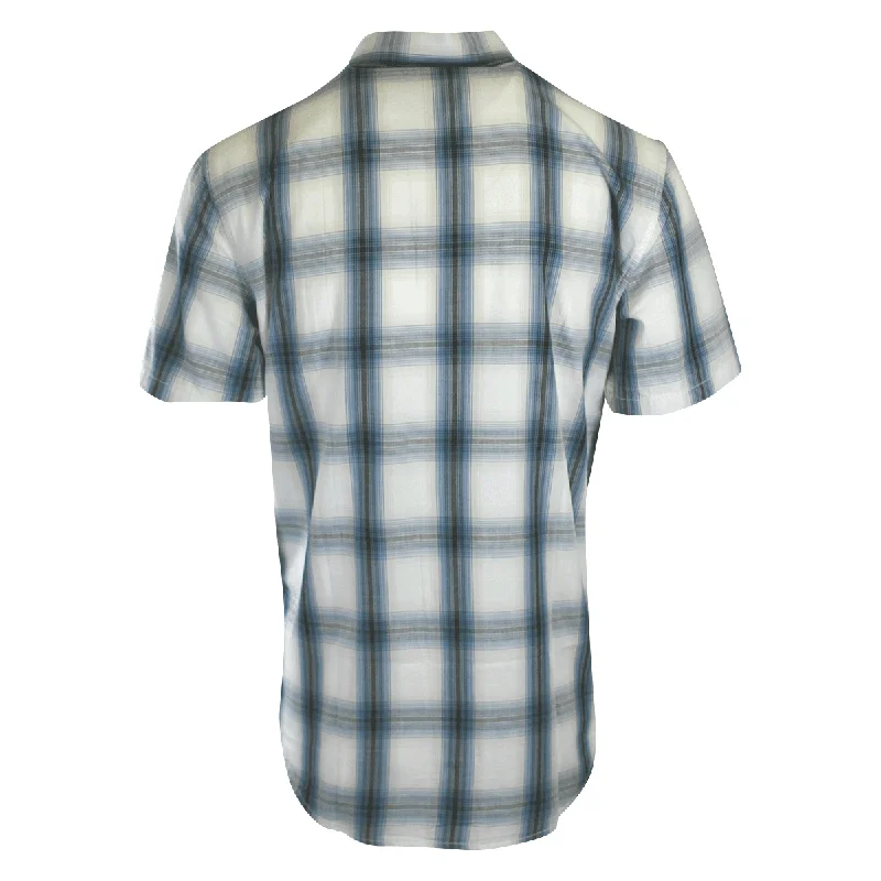 Branded Men's Shirt Blue Plaid Forever S/S Woven (S55)