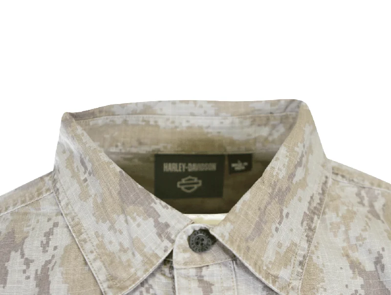 Branded Men's Shirt Camouflage Park Shirt L/S Woven (S57)