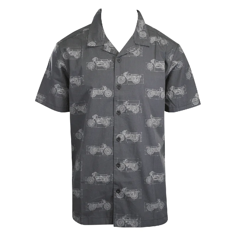 Branded  Men's Shirt Dark Grey Fueled Allover Custom Print S/S (S61)