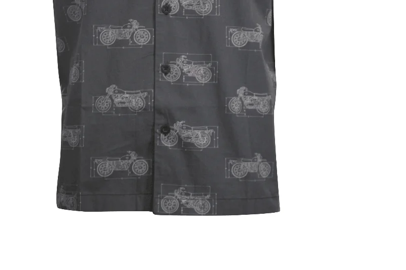 Branded  Men's Shirt Dark Grey Fueled Allover Custom Print S/S (S61)