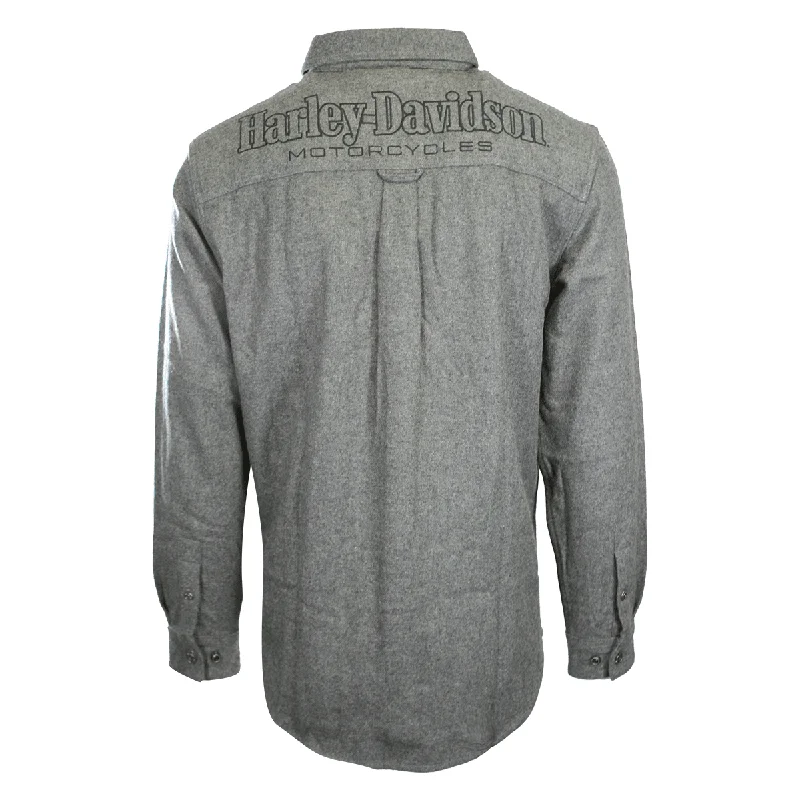 Branded  Men's Shirt Dark Grey Shadow Long Sleeve Woven (S60)