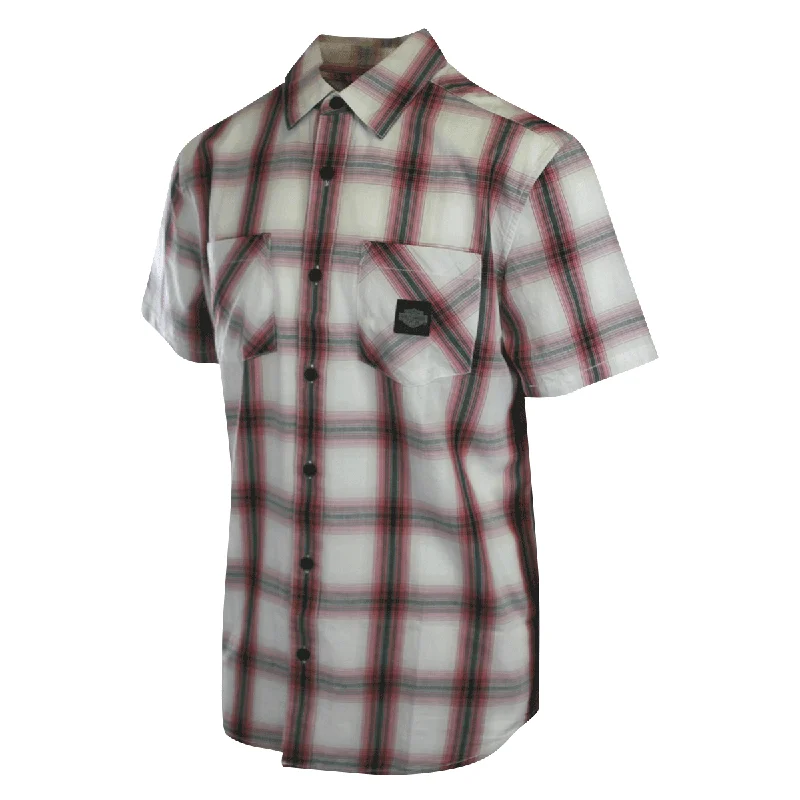 Branded  Men's Shirt Red Plaid Forever S/S Woven (S54)