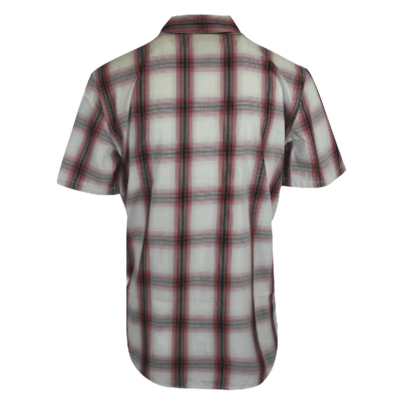 Branded  Men's Shirt Red Plaid Forever S/S Woven (S54)