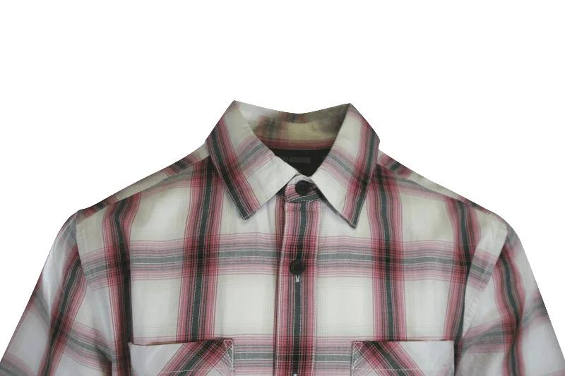 Branded  Men's Shirt Red Plaid Forever S/S Woven (S54)