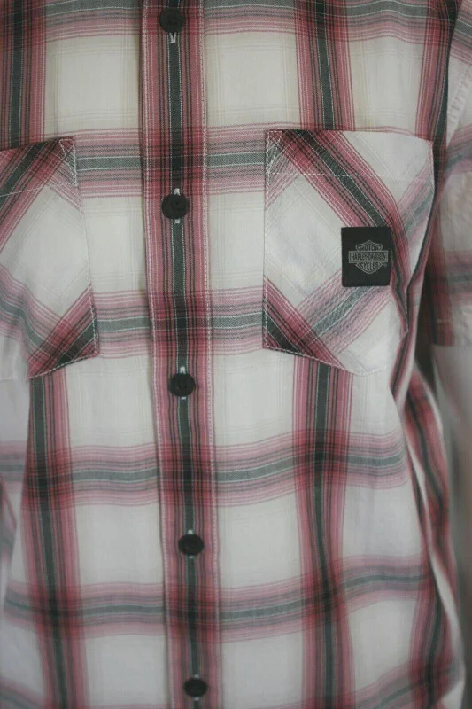 Branded  Men's Shirt Red Plaid Forever S/S Woven (S54)