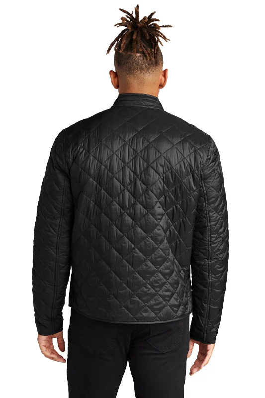 Mercer+Mettle Mens Quilted Water Resistant Full Zip Jacket - Deep Black