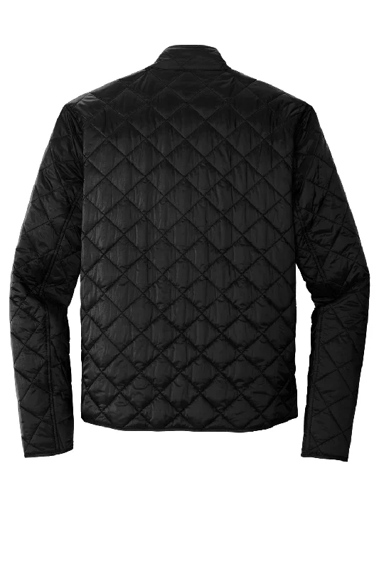 Mercer+Mettle Mens Quilted Water Resistant Full Zip Jacket - Deep Black