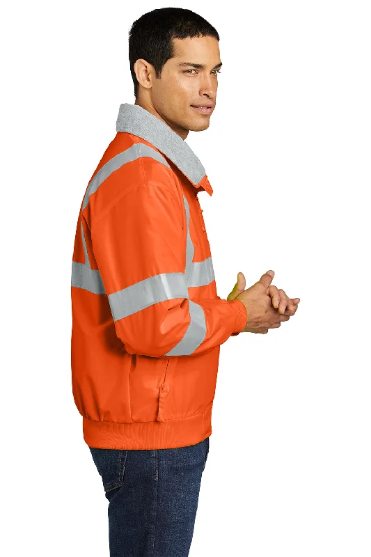 Port Authority Mens Challenger Wind & Water Resistant Full Zip Jacket - Safety Orange