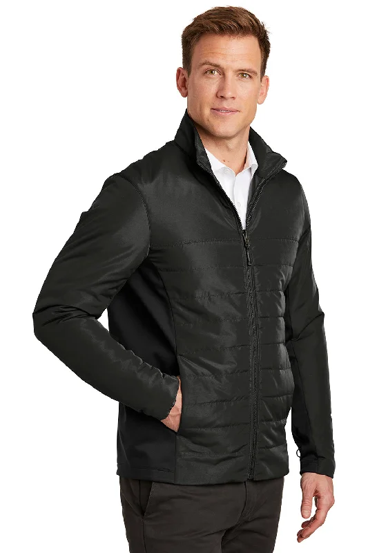 Port Authority Mens Collective Wind & Water Resistant Full Zip Jacket - Deep Black