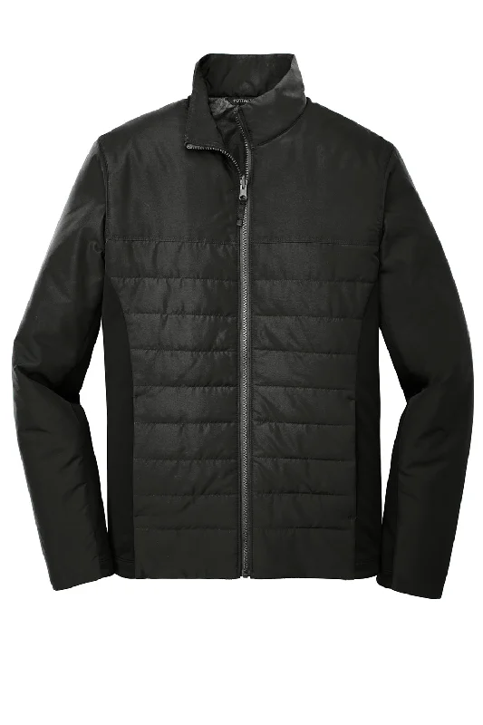 Port Authority Mens Collective Wind & Water Resistant Full Zip Jacket - Deep Black