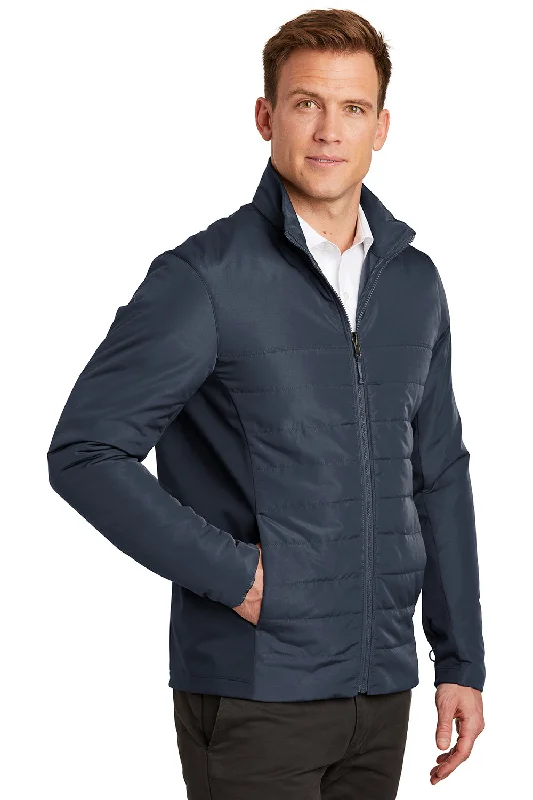 Port Authority Mens Collective Wind & Water Resistant Full Zip Jacket - River Navy Blue