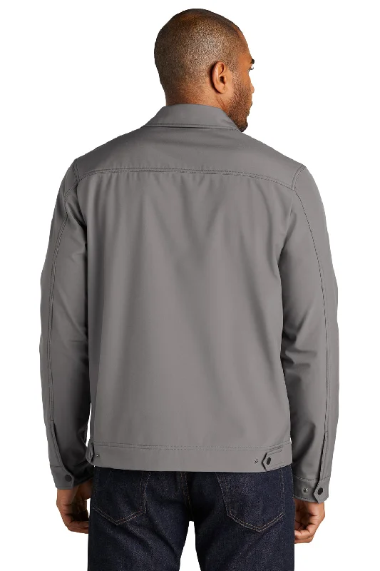 Port Authority Mens Mechanic Wind & Water Resistant Full Zip Soft Shell Jacket - Deep Smoke Grey