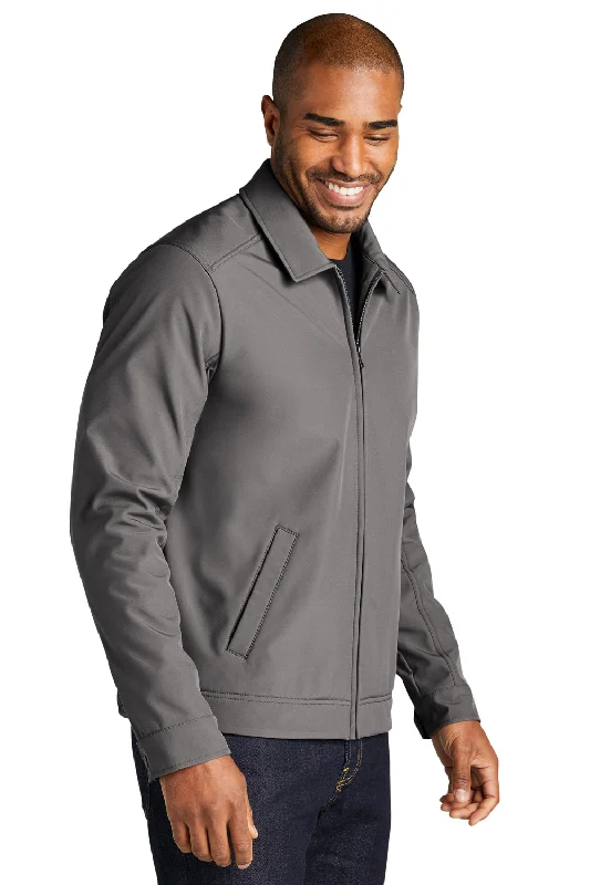 Port Authority Mens Mechanic Wind & Water Resistant Full Zip Soft Shell Jacket - Deep Smoke Grey