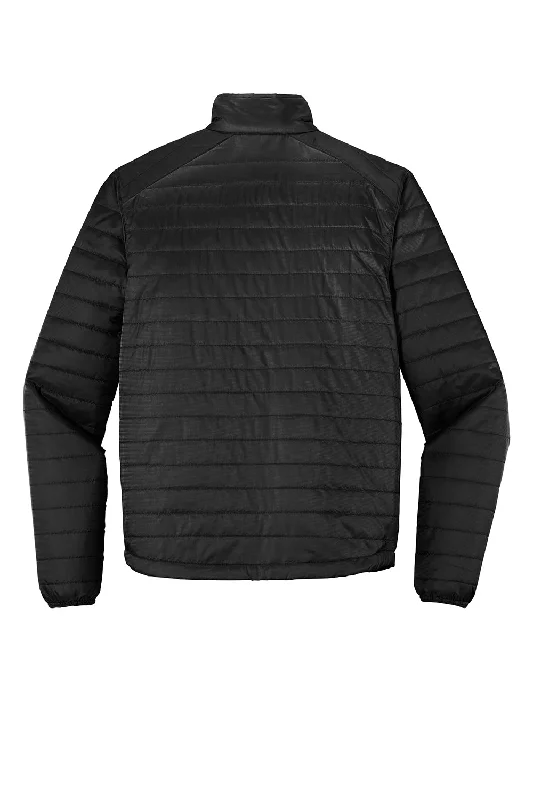 Port Authority Mens Water Resistant Packable Puffy Full Zip Jacket - Deep Black