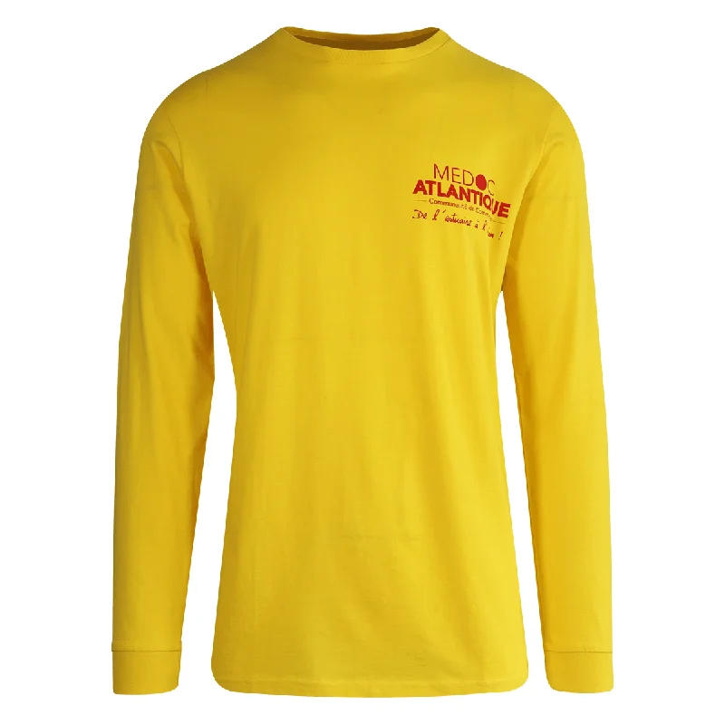 Quiksilver Men's T-Shirt Yellow Medoc Atlantique Text L/S (S02)