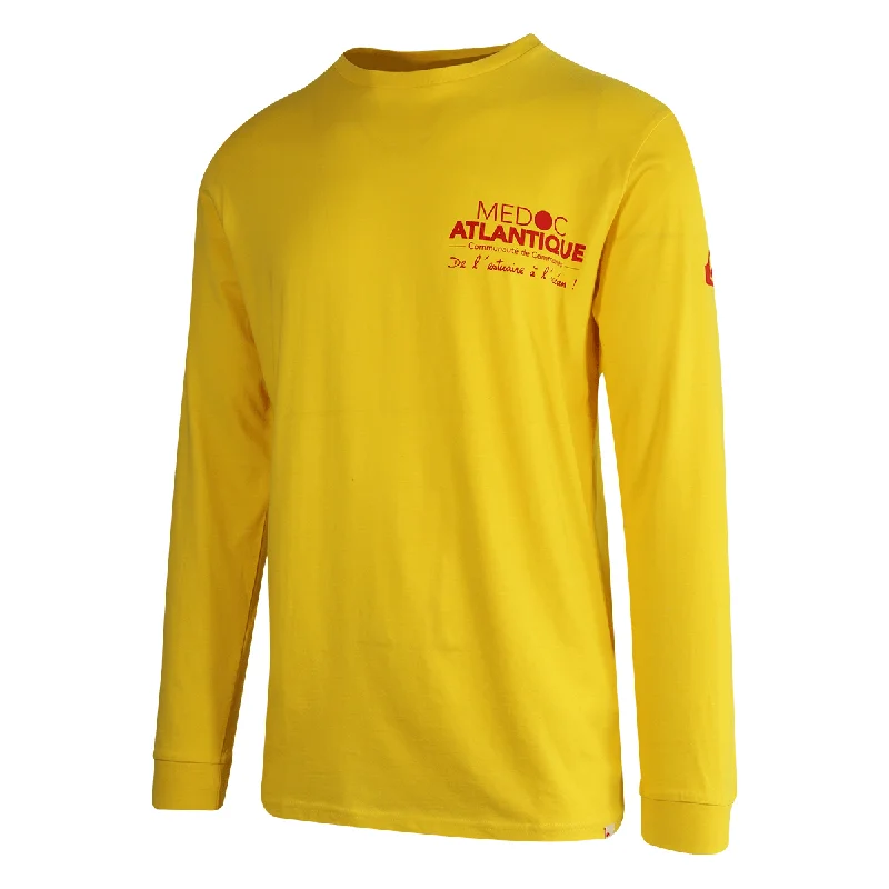 Quiksilver Men's T-Shirt Yellow Medoc Atlantique Text L/S (S02)