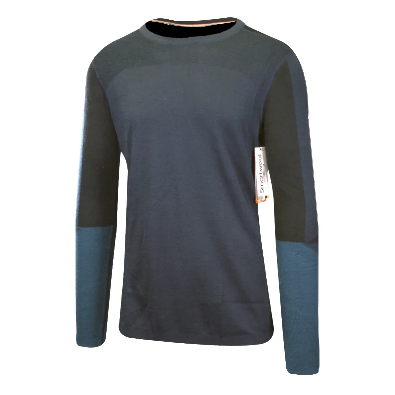 Smartwool Men's Deep Navy Base Layer Intraknit Merino Colorblock Crew (S01)