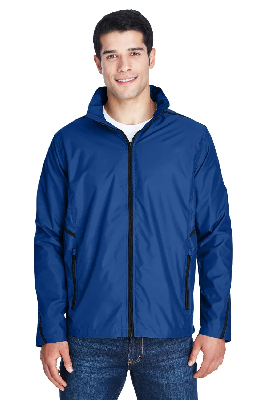 Team 365 Mens Conquest Wind & Water Resistant Full Zip Hooded Jacket - Royal Blue