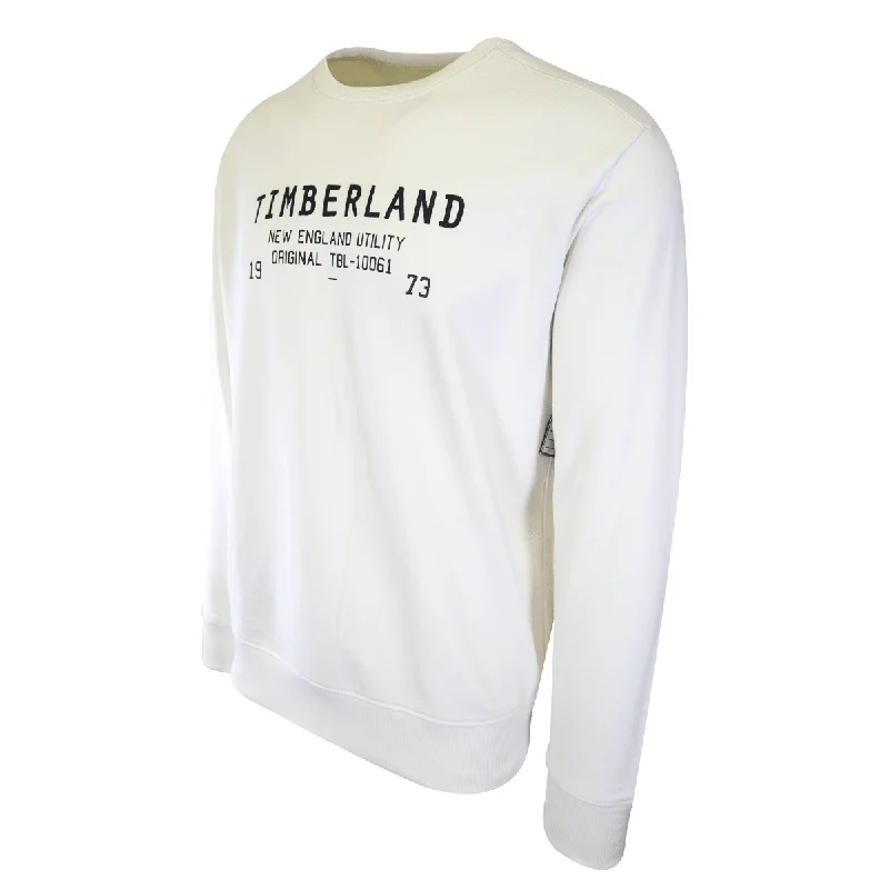 Timberland Men's Sweatshirt White New England Utility L/S Sweatshirt (S03)