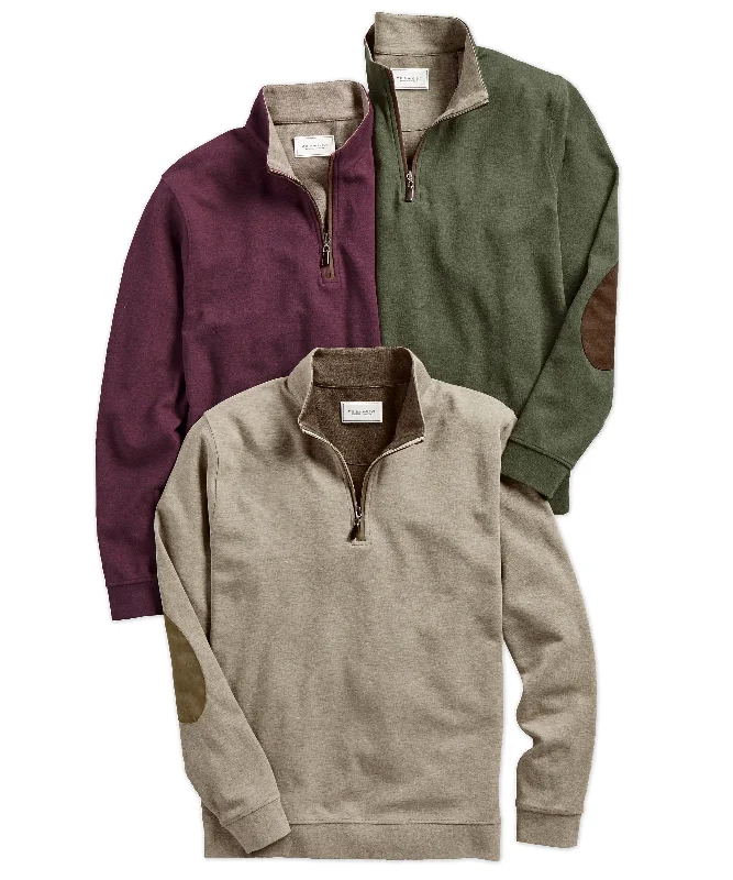 Stretch Cotton Quarter-Zip Pullover