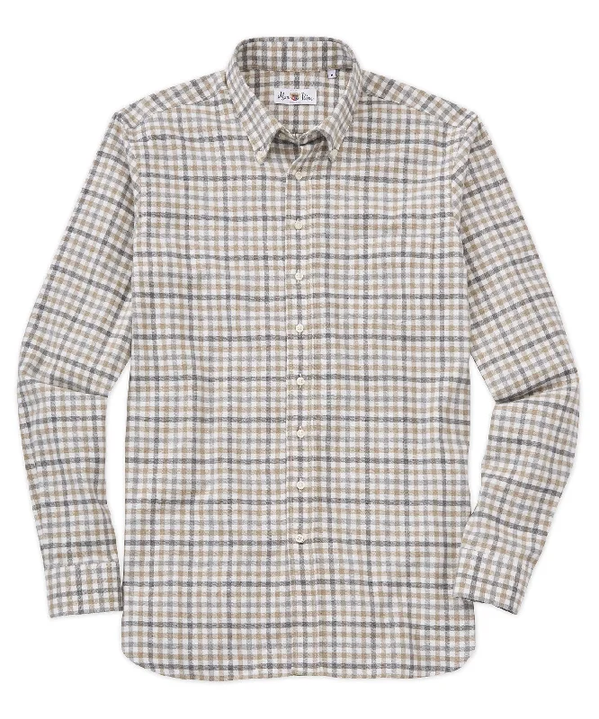 Alan Paine of England Mirfield Tonal Check Sport Shirt