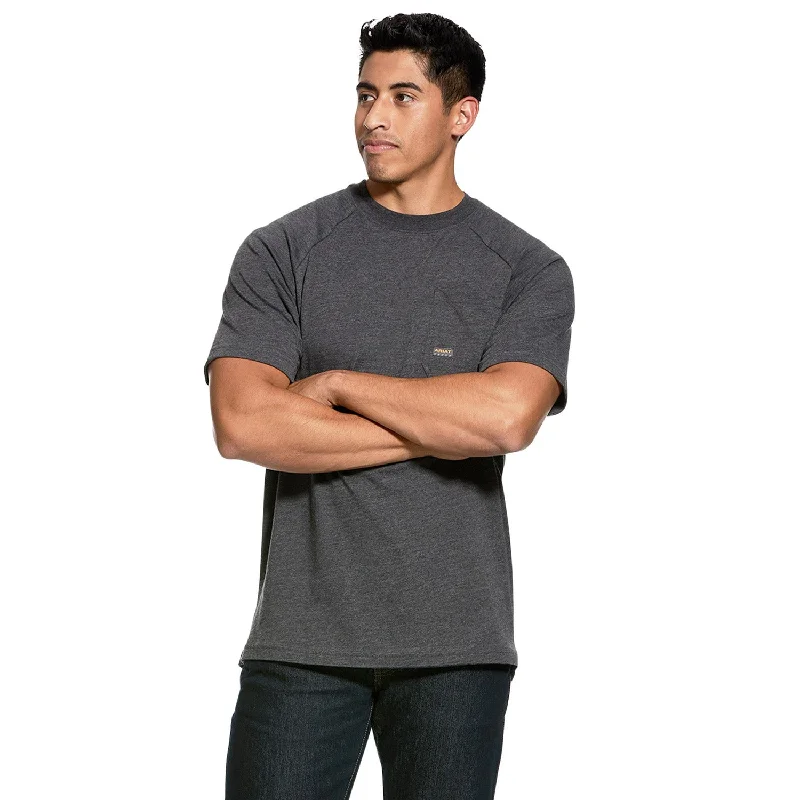 Ariat Men's Rebar CottonStrong T-Shirt_Charcoal Heather