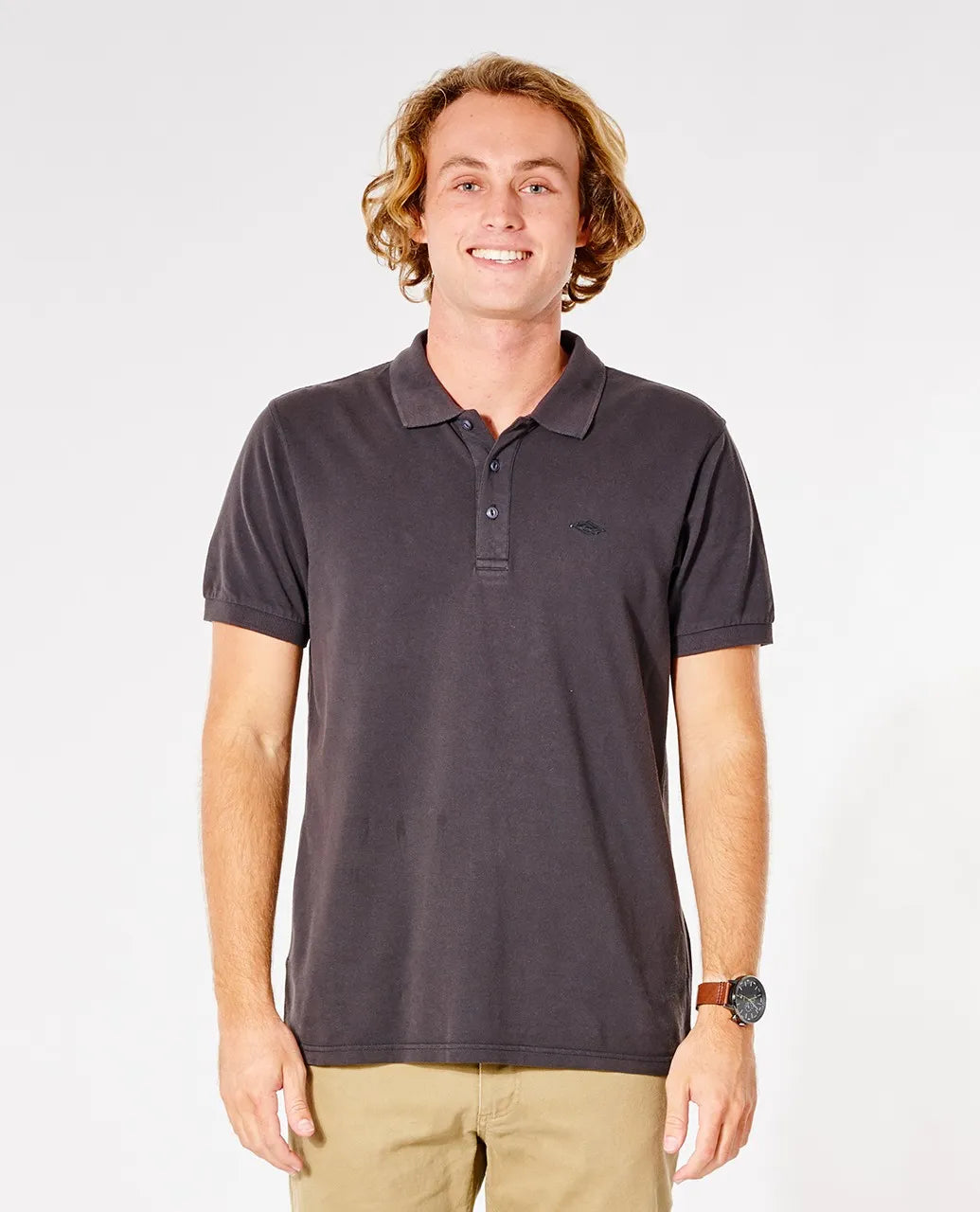 Faded Polo - Washed Black