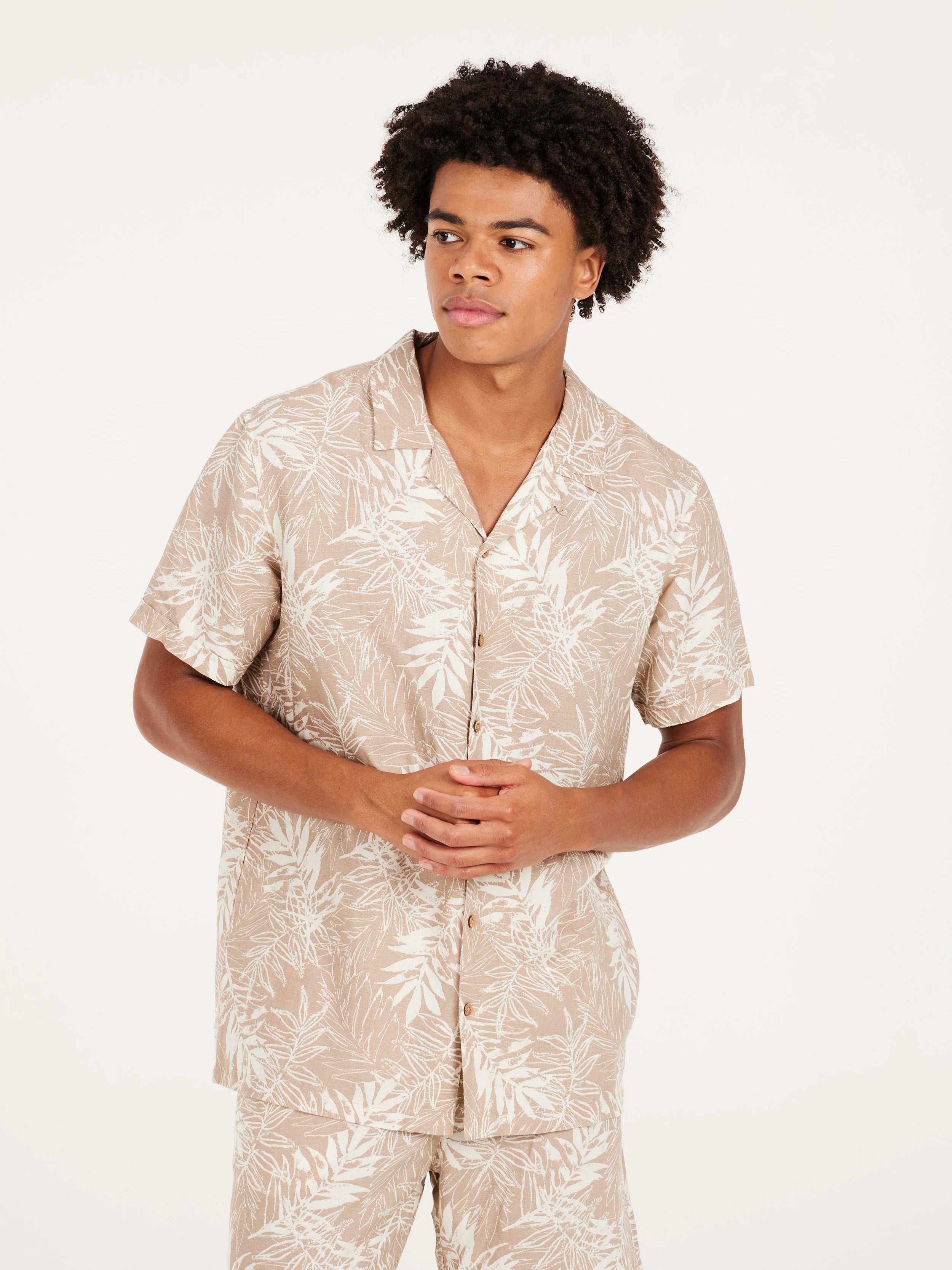 Ypton Short Sleeve Shirt - Bamboo/Beige