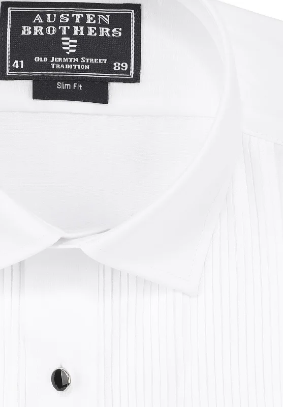 READY MADE - White Poplin Formal Pure Cotton Double Cuff