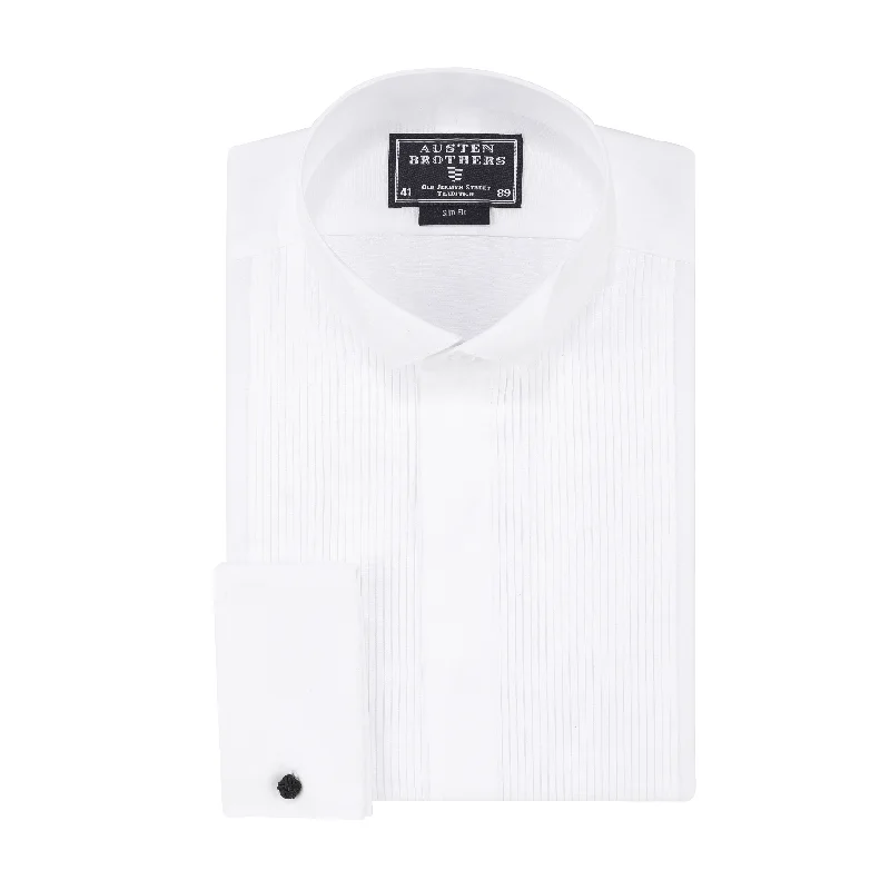 READY MADE - White Poplin Formal2 Pure Cotton Double Cuff