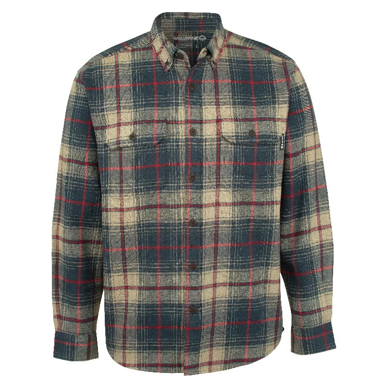 Wolverine Men's Glacier Heavyweight Long Sleeve Flannel Shirt