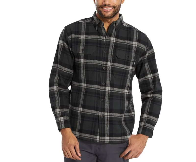 Wolverine Men's Glacier Heavyweight Long Sleeve Flannel Shirt