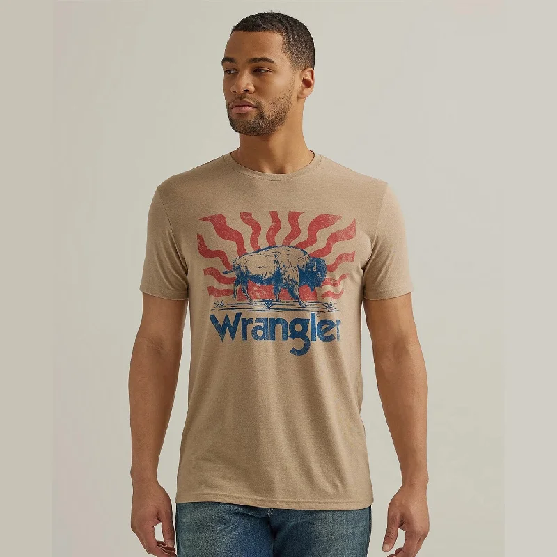 Wrangler Men's Regular Fit Buffalo Graphic Short Sleeve T-Shirt