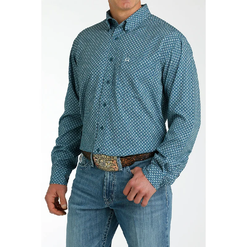 Cinch Men's ArenaFlex Teal Long Sleeve